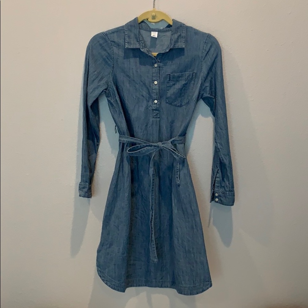 Old Navy Maternity Denim Shirt Dress XS
